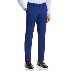 Hugo Boss NWT Genius Stretch Tailored Slim Fit Pants Navy Blue Size 32R Blue